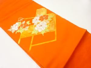 牡丹模様織出し名古屋帯